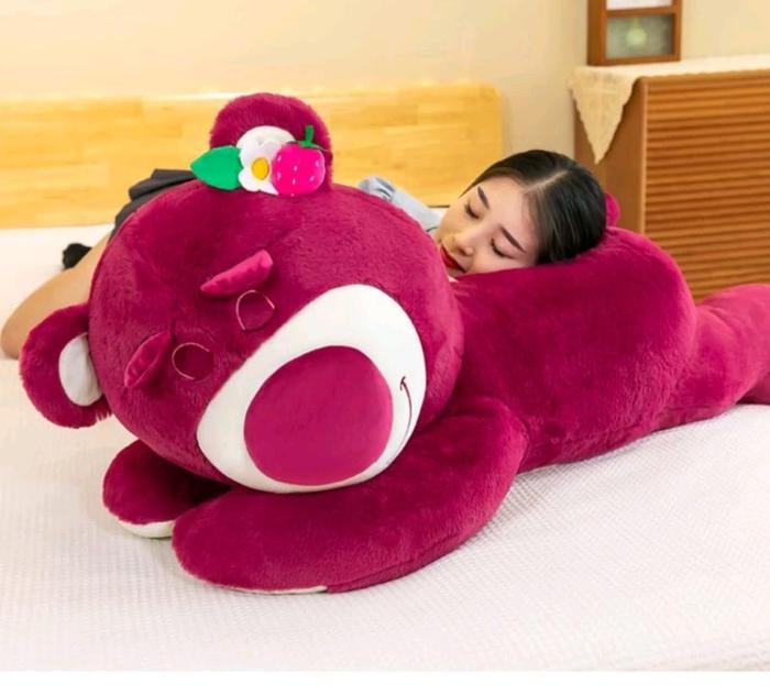 Gambar BONEKA LOTSO BERBARING LYING SUPER JUMBO 1 M BONEKA GIANT BAHAN HALUS dari Istana Bonekaku20 undefined Tokopedia