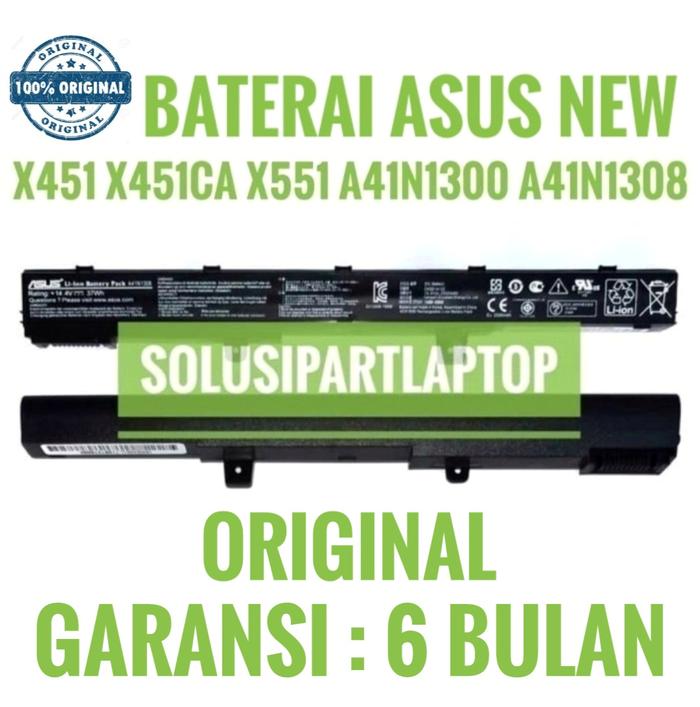 Gambar Baterai Laptop Asus X451 X451C X451CA X451M X451MA X551C A41N1308 ORI - X451 dari SOLUSIPARTLAPTOP undefined Tokopedia