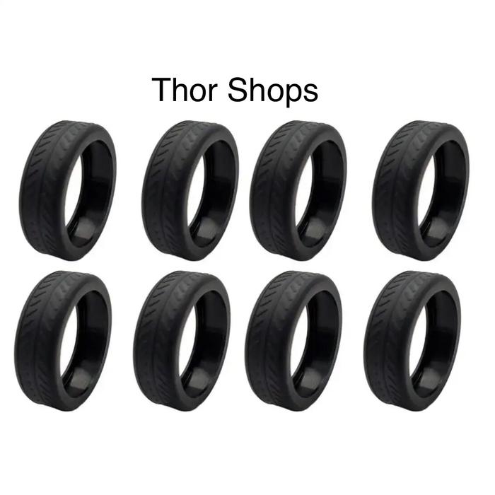 Gambar 8 karet pelindung roda koper silicone wheel cover protector - Hitam dari Thor Shops undefined Tokopedia