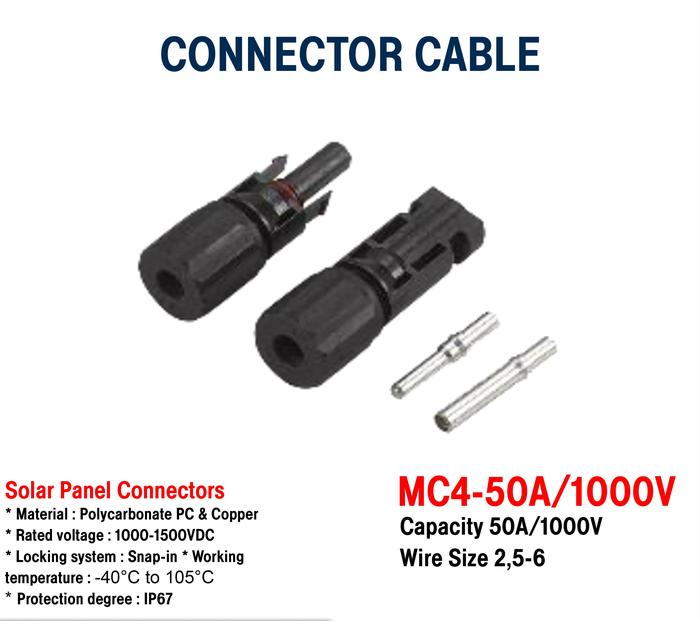 Gambar Solar Panel Connectors MC4-50A/1000V Merk FORT dari Buana Arga Elektrika undefined Tokopedia