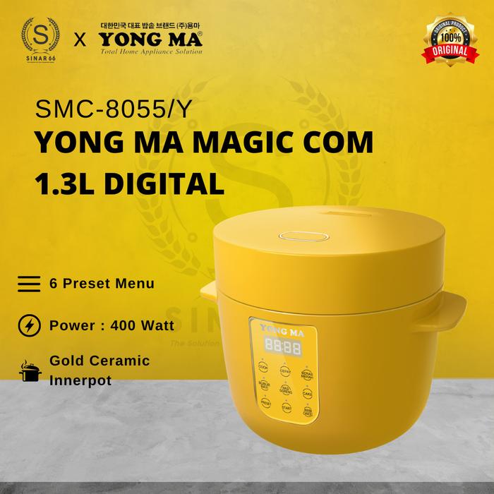 Gambar YONGMA DIGITAL RICE COOKER MAGIC COM MINI 1.3 L 1.3L SMC 8055 SMC8055 - Kuning dari sinar66.id undefined Tokopedia