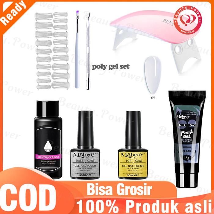 Gambar Palsu PolyGel Nail Extension Set 15ml Nail Builder Set Polygel Acrylic - A dari Eiliya Colection undefined Tokopedia