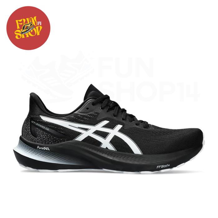 Gambar Asics GT-2000 12 Men’s Road Running Shoes Black White - 1011B691-006 - 41.5 dari funshop14 undefined Tokopedia