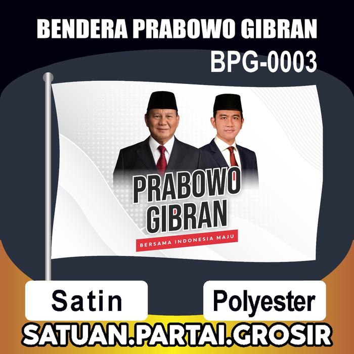Gambar Bendera Prabowo Gibran 2024 Bersama Indonesia Maju / Mini Flag Pragib - BPG-0003, 120X150 dari pancawarnaprinting undefined Tokopedia