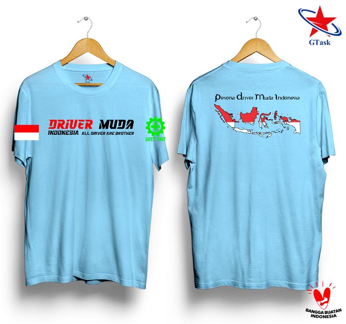 Gambar Kaos Driver Muda Indonesia | Baju Kaos Pesona Driver | Baju Distro - Biru Muda, M dari Fashionable Faces24 undefined Tokopedia