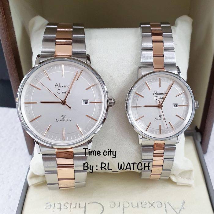 Gambar ALEXANDRE CHRISTIE AC8694 STEEL-LEATHER - Silver Rose, 4 Cm dari RL_Watch undefined Tokopedia