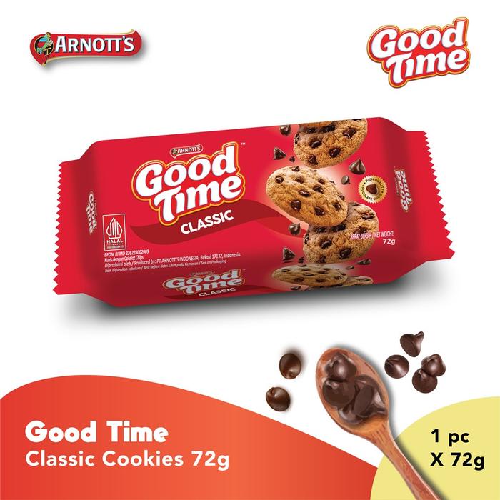 Gambar ARNOTTS - GOOD TIME COOKIES CLASSIC CHOCO CHIPS 72 GR dari Cari Mart undefined Tokopedia