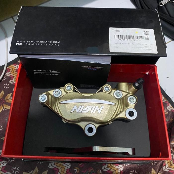 Gambar Kaliper Nissin Samurai 4 Piston Yamaha Nmax 230mm Gold not KTC BREMBO - Kaliper Fullset dari De-Elghi Store undefined Tokopedia
