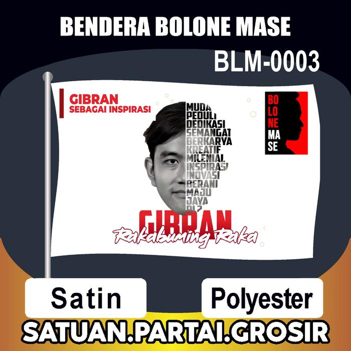 Gambar Cetak Bendera Desain Bolone Mase Relawan Gibran/Miniflag Custom Murah - BLM-0003, 120X150 dari Raja Bendera 88 undefined Tokopedia