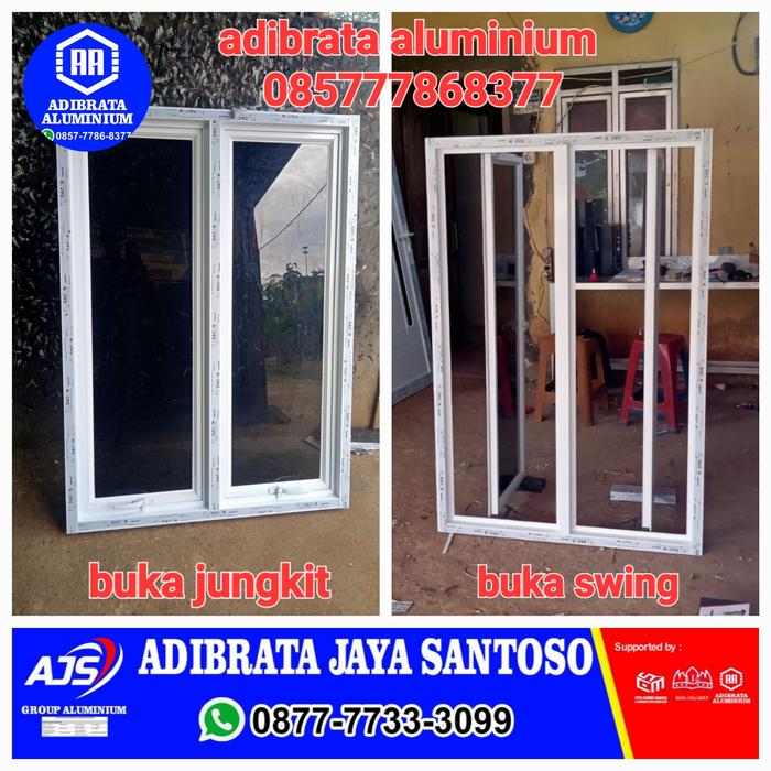 Gambar jendela aluminium dobell 100x120 kusen 3inch merc dacon - Putih dari adibrataaluminium undefined Tokopedia