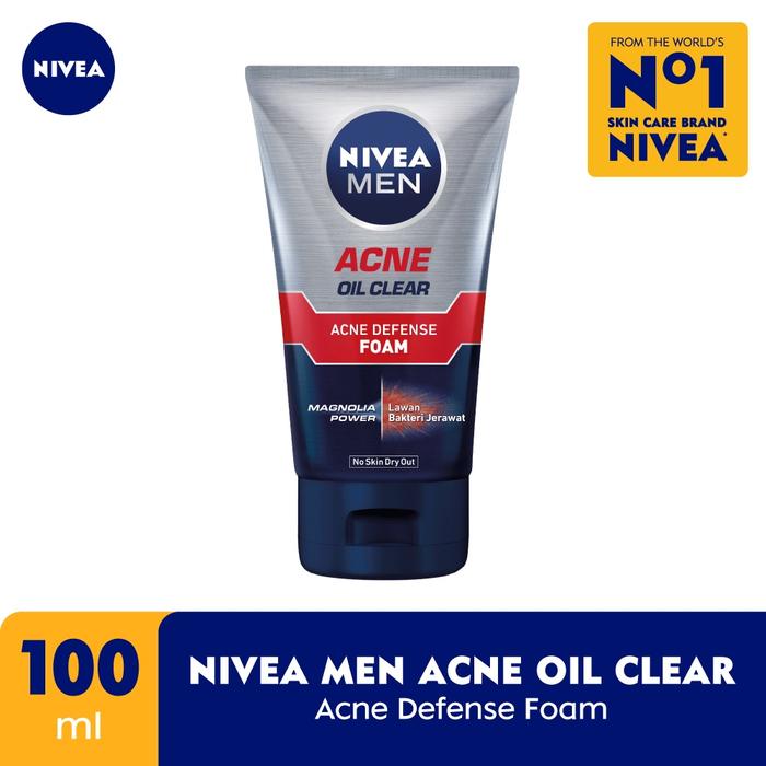 Gambar NIVEA MEN Facial Foam Oil Clear Acne Defense Foam 50ml | 100ml - 100ml Foam Acne dari Mega Beauty Fashindo undefined Tokopedia