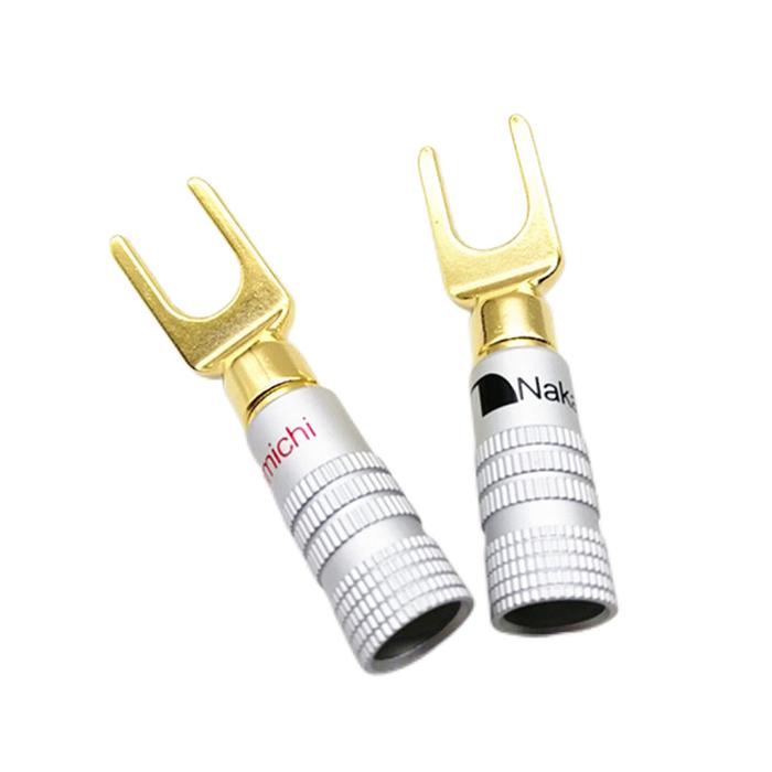 Gambar 1 set Nakamichi spade gold plated speaker jack plug - normal dari HERZ Garage undefined Tokopedia