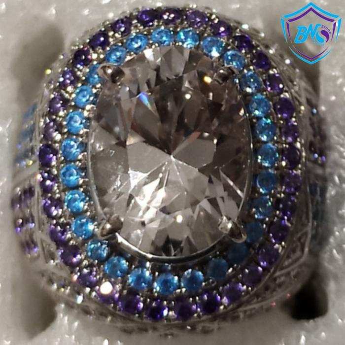 Gambar Custom Cincin Perak Murni Full Micro Setting Pria - Engrave dari Bianyls Natural Stone undefined 4 Tokopedia