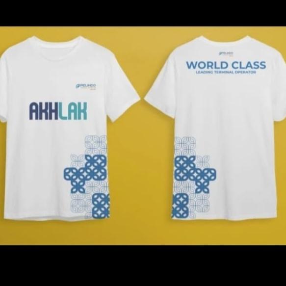 Gambar Baju Akhlak Pelindo BUMN - Kaos Pelindo Akhlak Suvenir Motif Batik - Putih, 3L dari KKJKTCLOTHING undefined Tokopedia