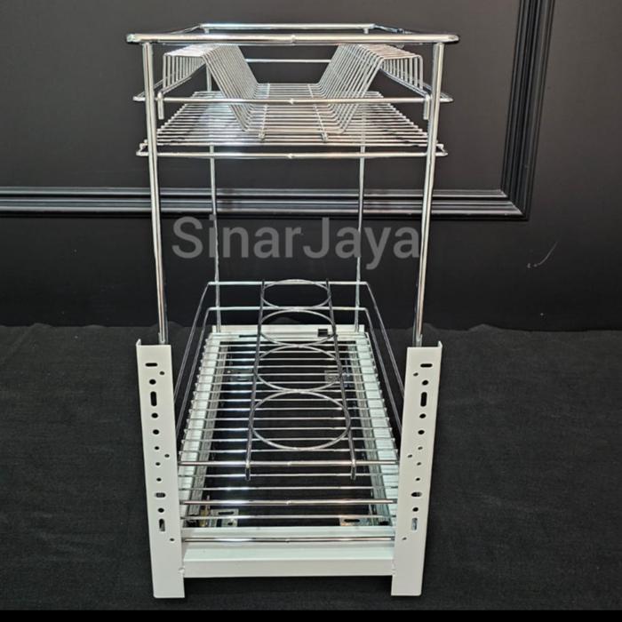 Jual rak botol dan rak piring dalam kabinet 30cm dan 40cm - 40cm ...