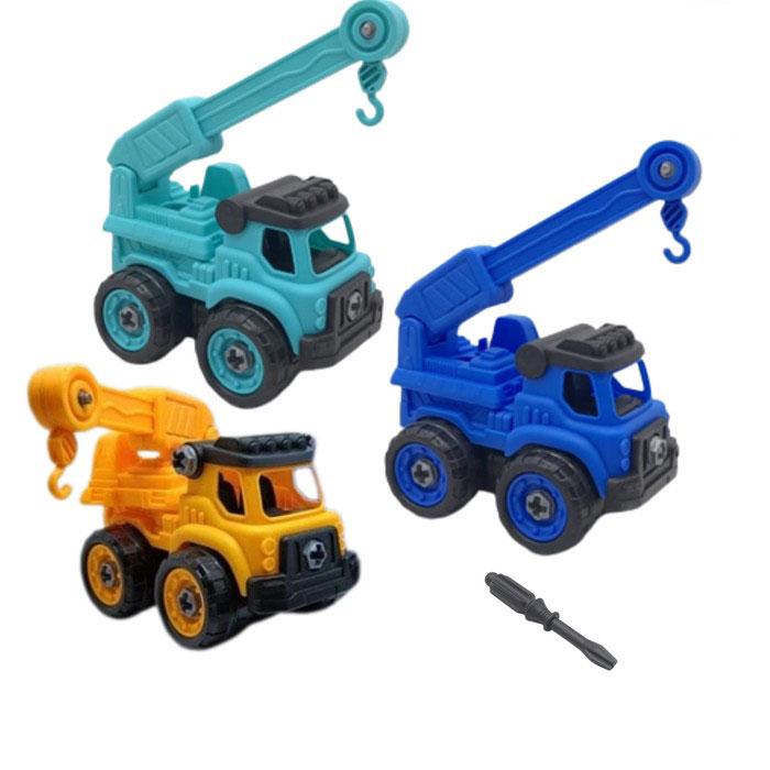 Gambar Mainan Mobil Truk Bongkar Pasang Mainan Anak Mobil Obeng - Crane Truck dari Calvina Kids undefined Tokopedia