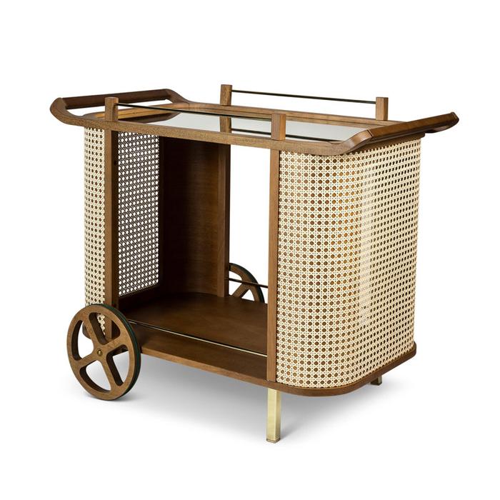 Gambar meja troli bar minimalis modern Philip meja trolley minimalis modern - Natural dari Ponco Jati Furniture undefined Tokopedia
