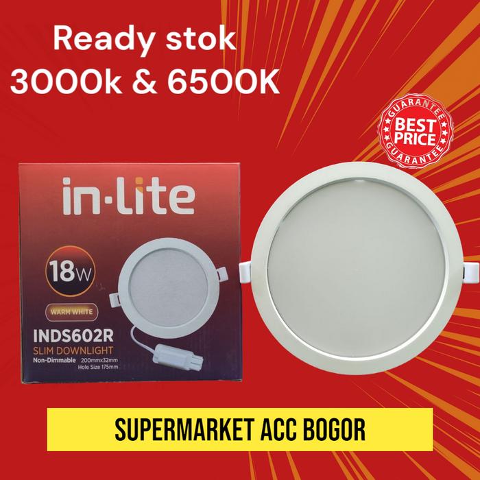 Gambar Lampu Inlite INDS602R 18Watt - Downlight Inlite - Downlight LED - Kuning 3000K dari Supermarket ACC Bogor undefined Tokopedia