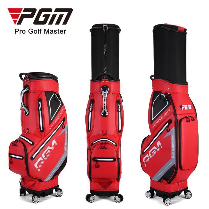 Gambar PGM Golf Bag 4 Wheel Retractable Cap Waterproof Tas Golf 4 Roda Travel - Merah dari PGM Official Shop undefined Tokopedia