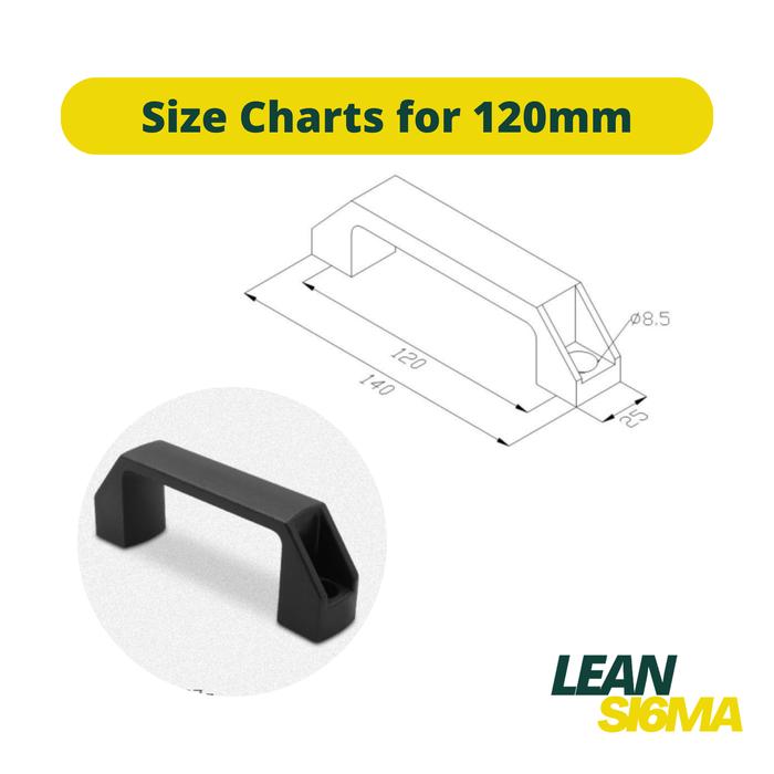 Gambar Pegangan Pintu Aluminium Profile Door Handle Profil Plastic Nylon - 120mm dari Lean Sigma undefined Tokopedia