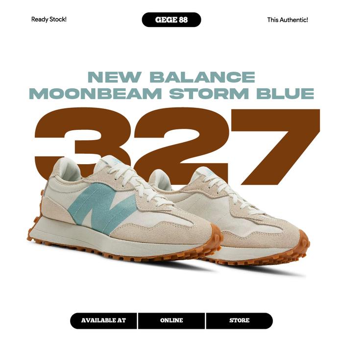 Balance 327 88 New Balance Sepatu New Balance NB 327 Cream Navy