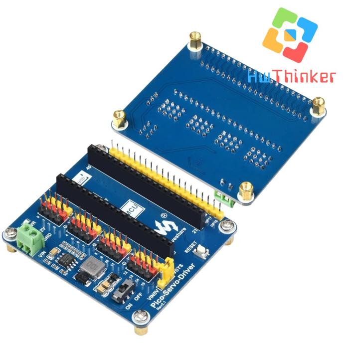 Gambar Waveshare Modul Driver Servo for Raspberry Pi Pico dan PICO-W - Modul Driver dari HwThinker undefined Tokopedia