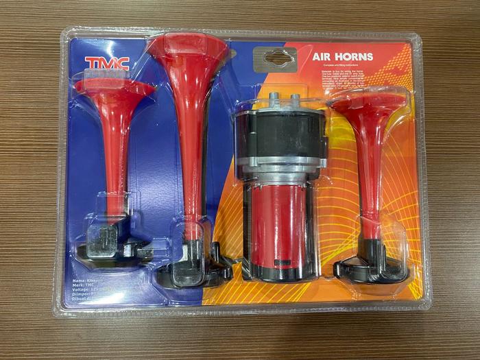 Gambar KLAKSON TEROMPET 3 CORONG TELOLET DINAMO 12V + RELAY ST-1015 - 12 V + Relay dari Sentra Otomart undefined Tokopedia