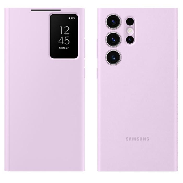 Gambar Samsung Galaxy S23 Ultra Original Clear View Flip Case Cover Wallet - Ungu dari hijauorange undefined Tokopedia