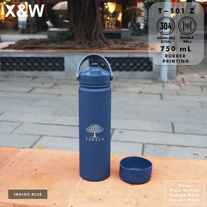 Gambar Botol Thermos T-101 Tumbler Rubber Stainless Vacuum Flask Leakpr 750ML - INDIGO BLUE dari Gudang.tumbler undefined Tokopedia