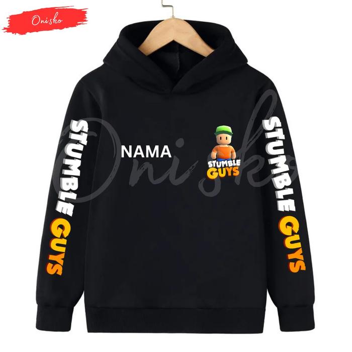 Gambar Jaket Anak Hoodie Game Stumble Guys Bisa Custom Nama Model Terbaru - Hitam, 2 dari Felizo id undefined Tokopedia