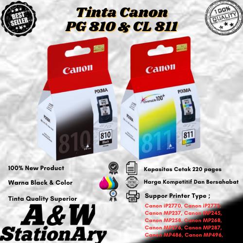 Gambar Tinta Catridge Canon PG 810 & CL 811 1 Paket For :iP2770 / iP2771 - 1 SET dari A&amp;W stationary undefined Tokopedia
