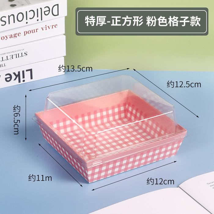 Gambar Paper Box Mika KOTAK dan PANJANG Cup Box Burger Roti Tray +Tutup Mika - KOTAK, Hijau dari Shopnitz undefined Tokopedia