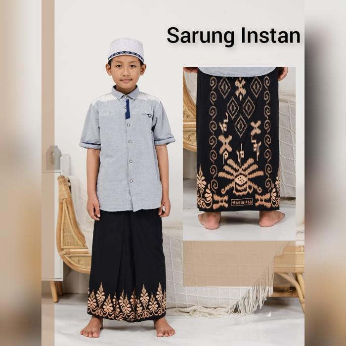Gambar sarung instan anak laki laki - Hitam, S dari Arahman Store_NEW undefined Tokopedia