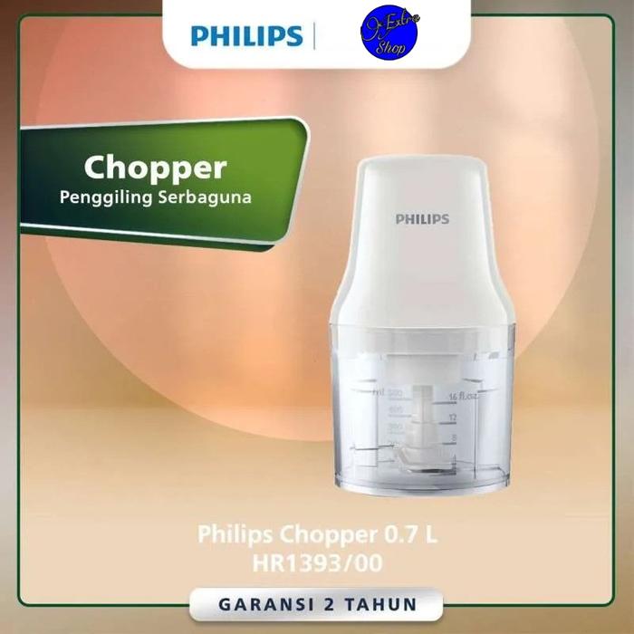 Gambar Philips Chopper HR1393/00 0.7L 450 W Plastic - Pisau Stainless Steel dari ExtraBelanja undefined Tokopedia