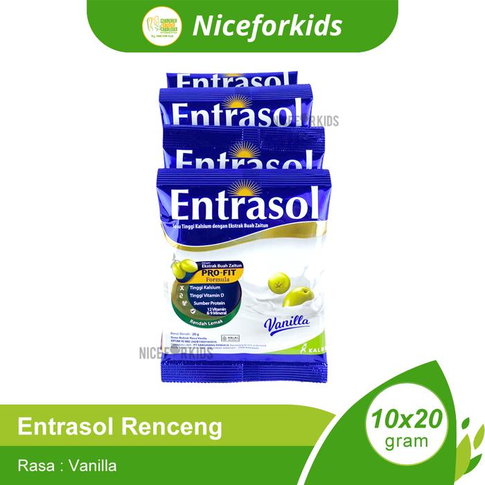 Gambar Entrasol Renceng isi 10 Sachet / Susu Memelihara Kepadatan Tulang - Vanila dari Niceforkids undefined Tokopedia
