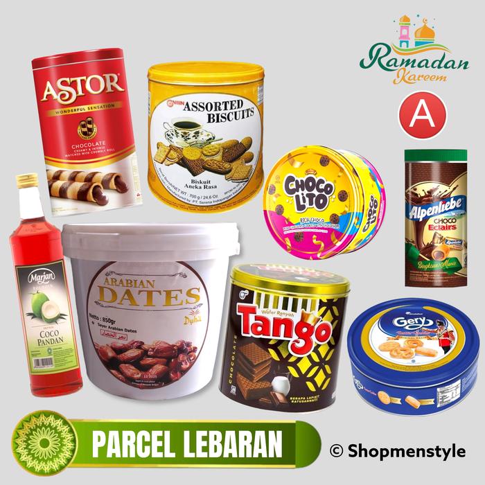 Gambar Paket Parsel Lebaran Murah Biskuit Kaleng Sirup + Free Kartu Ucapan - Parsel - A dari Shopmenstyle undefined Tokopedia