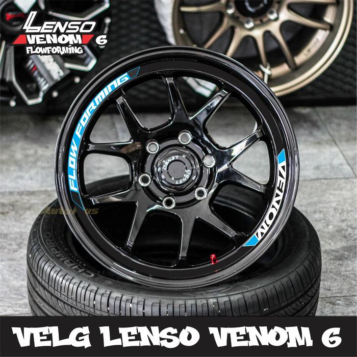 Gambar STICKER VELG LENSO VENOM 6 - Biru dari stickerika. undefined Tokopedia
