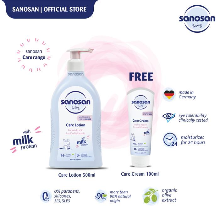 Gambar SANOSAN Baby Care Lotion 500ml - Baby Lotion - Lotion bayi - free cc 100ml dari Sanosan Indonesia undefined Tokopedia