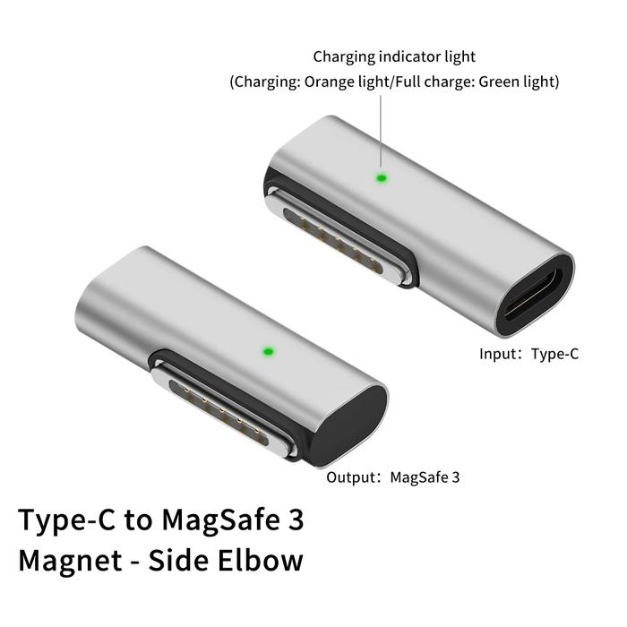 Gambar USB Type C PD 100W Female to Magsafe Plug Magnetic Adapter for MacBook - MagSafe-3C dari AinWare undefined Tokopedia