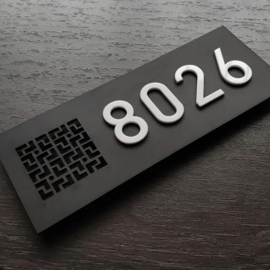 Jual sign nomor number tulisan tanda papan room pintu hotel timbul ...
