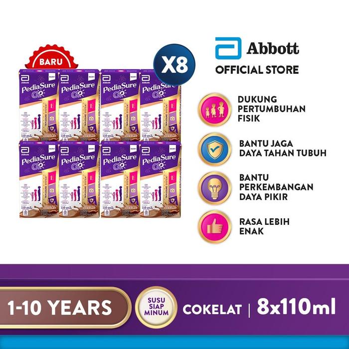 Gambar EFEKTIF PEDIASURE GO COKELAT (1-10TH) - NUTRISI UHT - 8X110ML dari Juno Koleksi undefined Tokopedia
