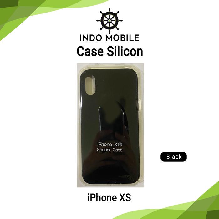 Gambar PREMIUM SILICON CASE FULL COVER SOFTCASE POLOS IPHONE X / XS / XS MAX - X/XS BLACK dari Indo mobile undefined Tokopedia