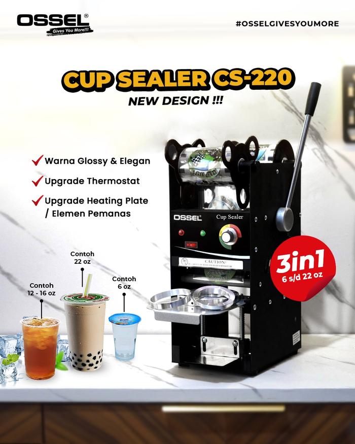 Gambar Mesin Cup Sealer Manual Ossel Mesin Cup Sealer 22OZ Mesin Press Gelas - Hitam Ossel dari KEN KEN SURABAYA undefined Tokopedia