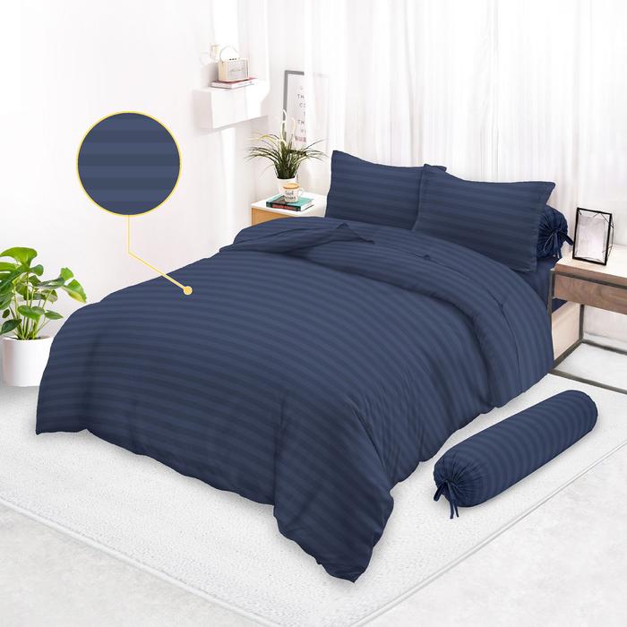 Gambar Selimut Bedcover Microtencel Silk Sprei Hotel Salur Tencel Vito I - Navy, Single 230x150 dari Rosanna World undefined Tokopedia