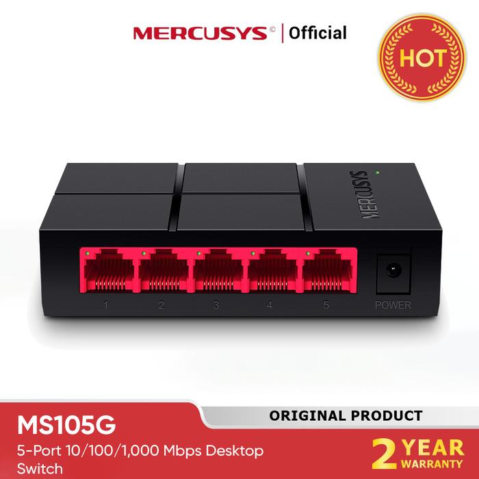 Gambar Mercusys MS105G Desktop Switch 5-Port 10/100/1000 Mbps HUB Switch - MS105G dari Mercusys Official Kota Administrasi Jakarta Utara Tokopedia