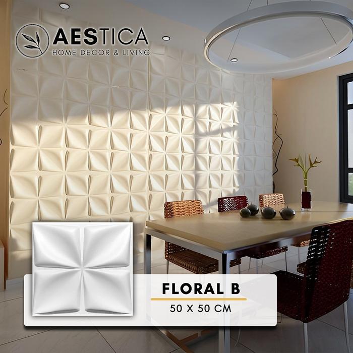 Gambar 3D PVC Wall panel Dinding 50x50CM Wallpaper | Dekor rumah | Home Decor - Floral-B dari Aestica ID undefined Tokopedia