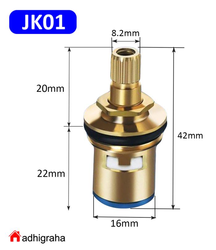 Gambar jantung kran kuningan valve keran spare part kran JK01 JK02 JK03 - JK 01 dari adhigraha undefined Tokopedia