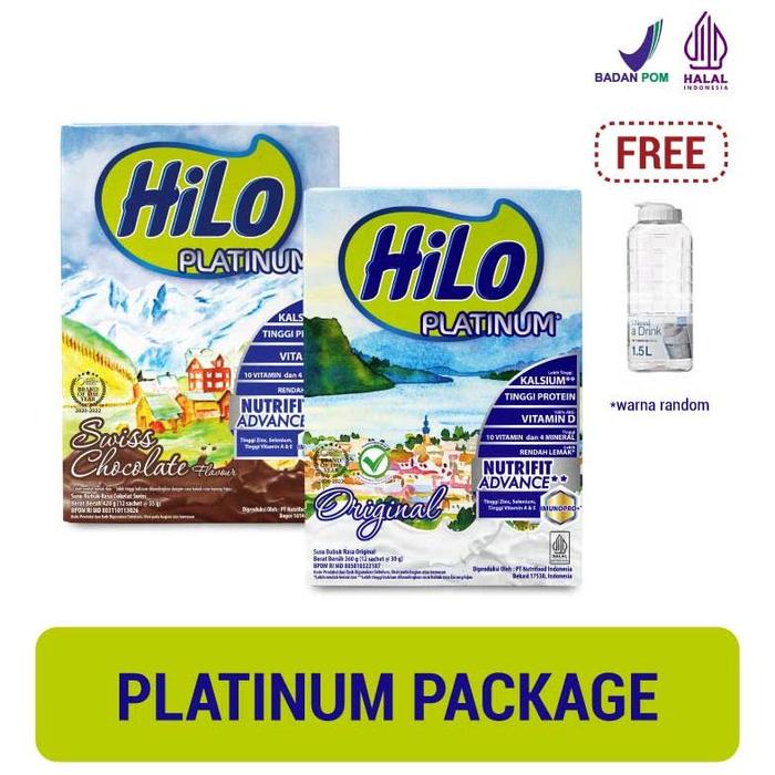 Gambar Free Lock & Lock - HiLo Platinum Swiss Chocolate 420 gram dan HiLo dari Gantari&#39; undefined Tokopedia