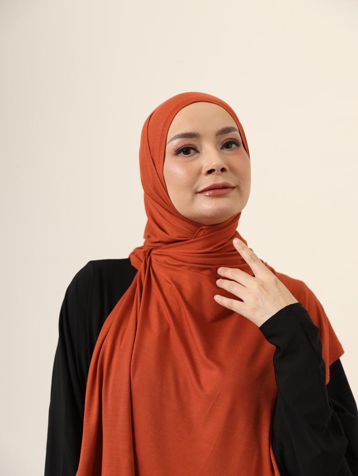 Gambar Hgl Modest - Hanna Hijab - Ailana Pashmina Oval Tencel Polos - Autum dari hglmodest undefined Tokopedia