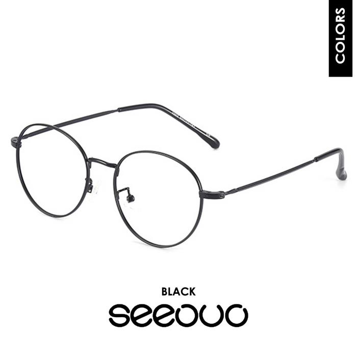 Gambar Seeouo Kacamata Antiradiasi Blueray Style Bulat Retro Metal 62025 - BLACK, BLUERAY NORMAL dari Seeouo undefined Tokopedia